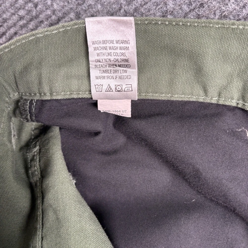 Blue Mountains Canvas Pants Mens 39x33 (Tag 38x34) Green Workwear Utility Earthy